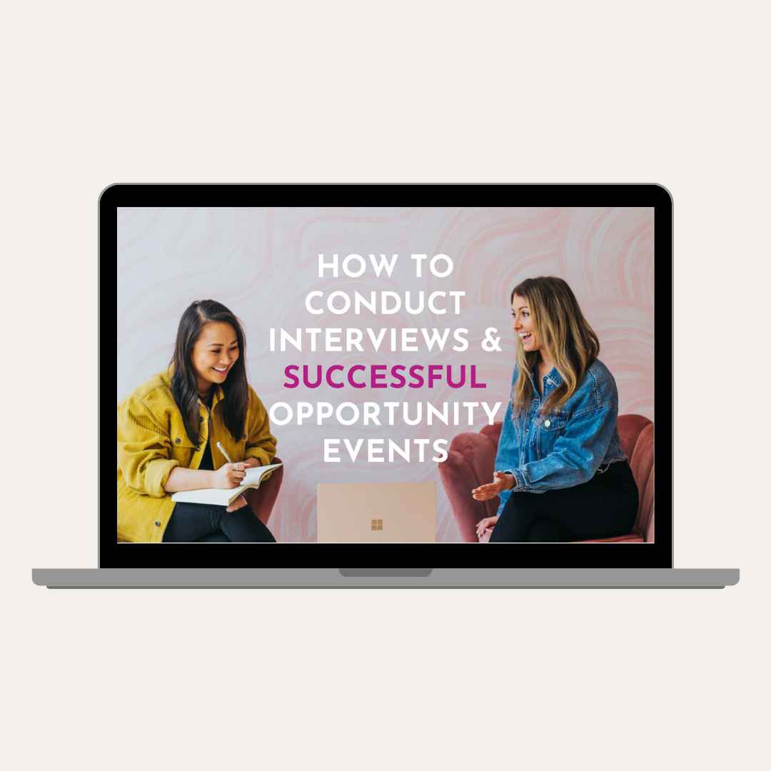 How to Conduct Interviews & Successful Opportunity Events